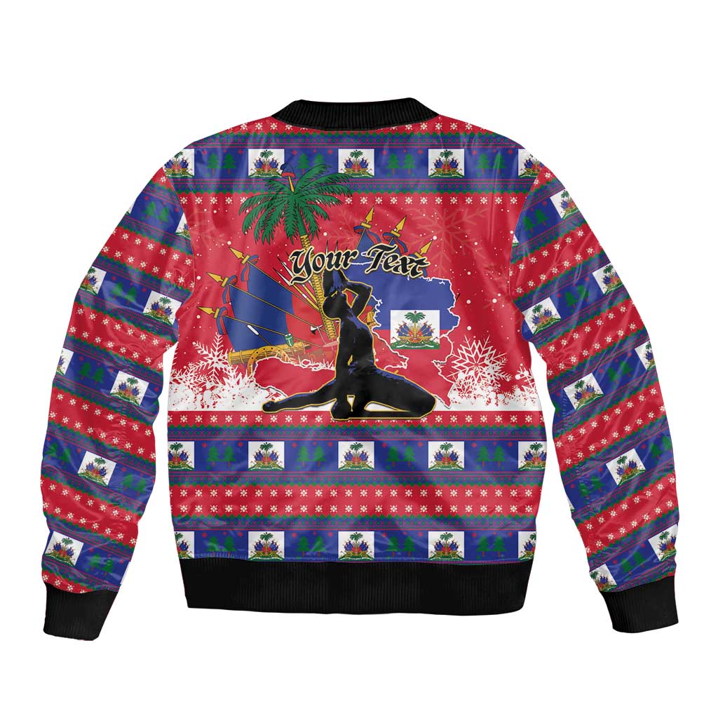 Personalized Ayiti Jwaye Nwel Bomber Jacket Haiti Merry Christmas - Wonder Print Shop