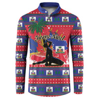 Personalized Ayiti Jwaye Nwel Button Sweatshirt Haiti Merry Christmas - Wonder Print Shop
