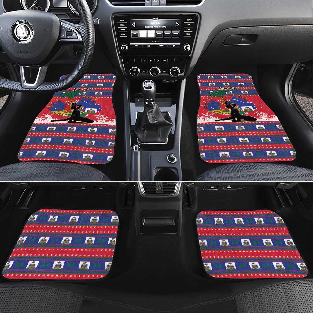 Personalized Ayiti Jwaye Nwel Car Mats Haiti Merry Christmas - Wonder Print Shop