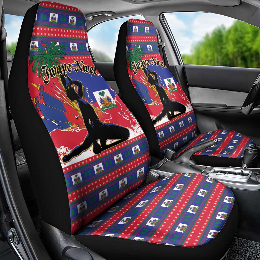 Ayiti Jwaye Nwel Car Seat Cover Haiti Merry Christmas - Wonder Print Shop