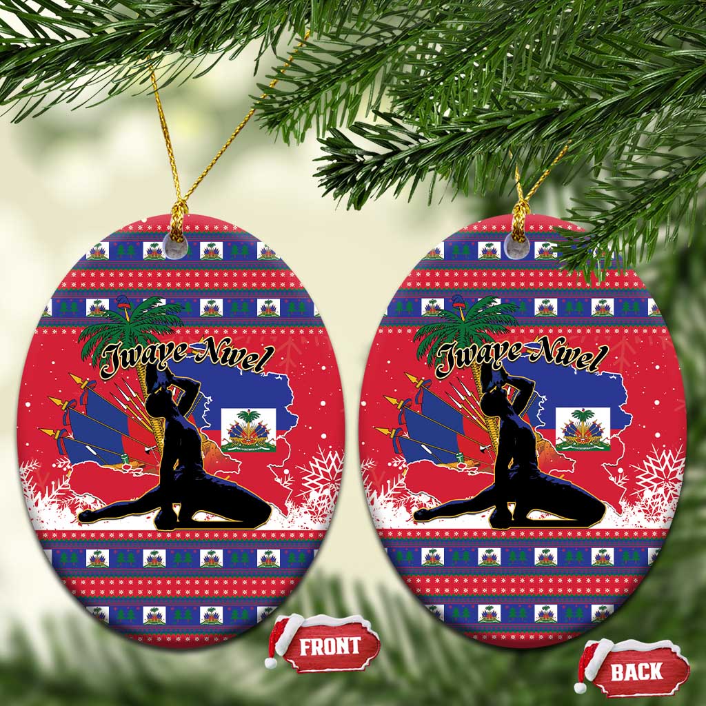 Ayiti Jwaye Nwel Ceramic Ornament Haiti Merry Christmas - Wonder Print Shop