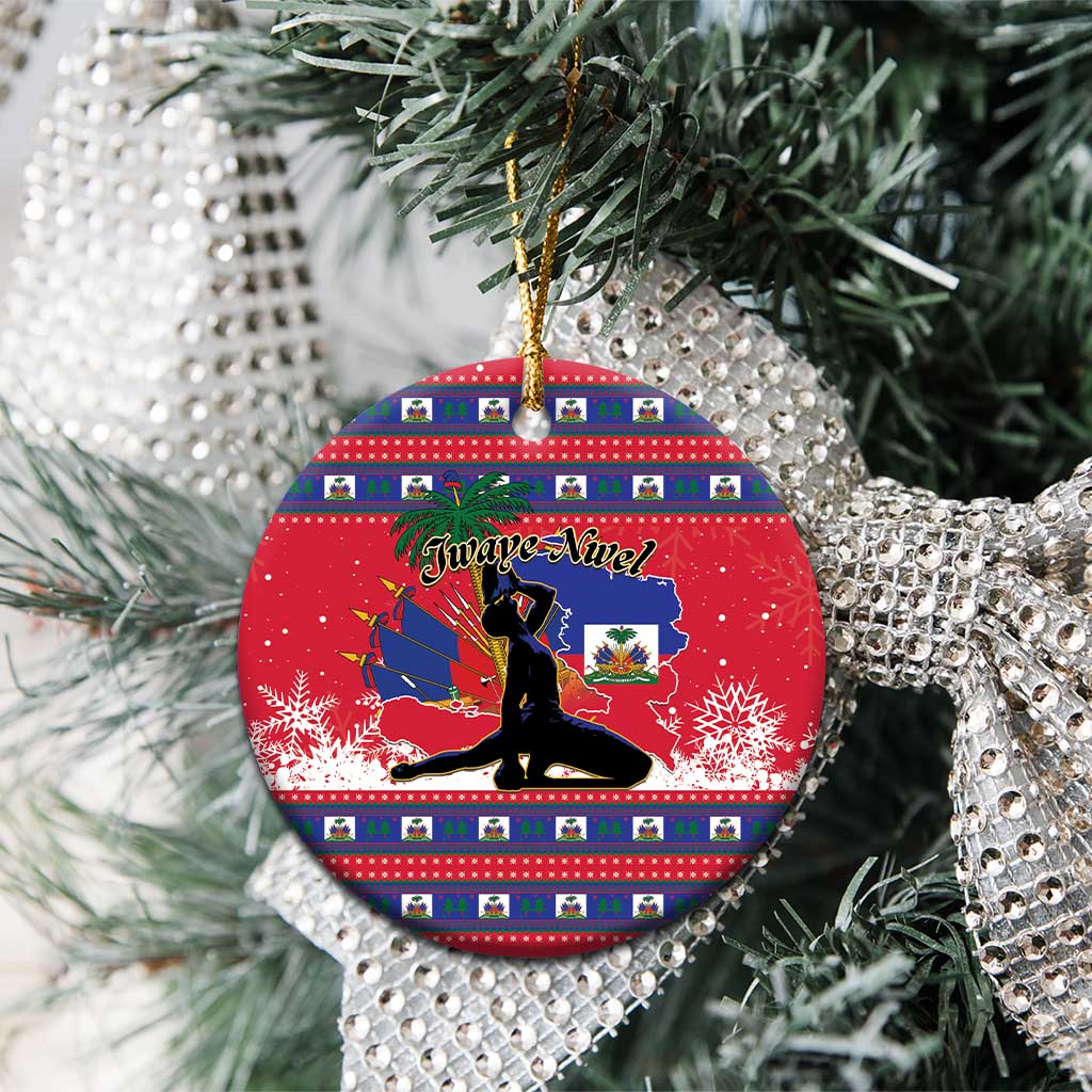 Ayiti Jwaye Nwel Ceramic Ornament Haiti Merry Christmas - Wonder Print Shop