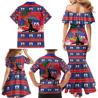 Personalized Ayiti Jwaye Nwel Family Matching Mermaid Dress and Hawaiian Shirt Haiti Merry Christmas - Wonder Print Shop