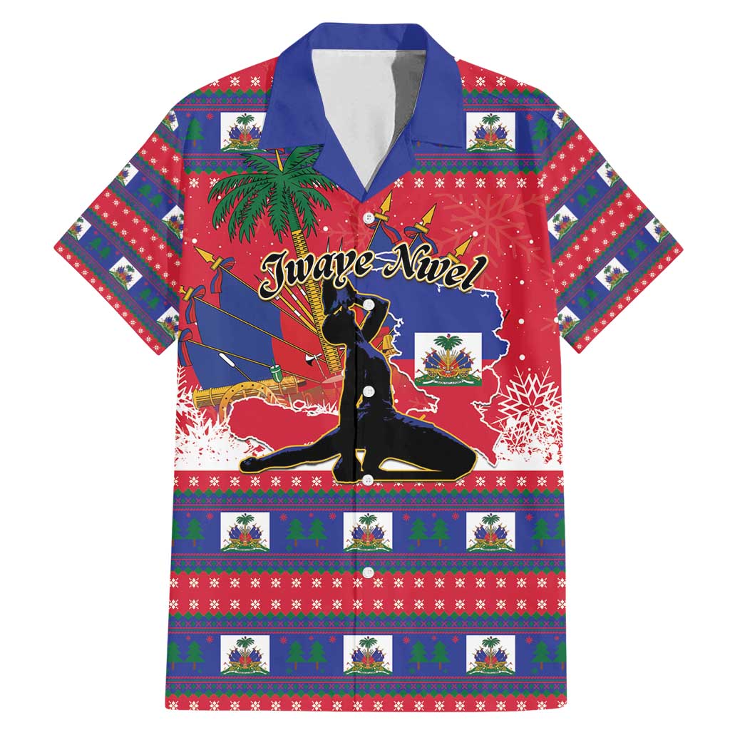 Personalized Ayiti Jwaye Nwel Family Matching Mermaid Dress and Hawaiian Shirt Haiti Merry Christmas - Wonder Print Shop