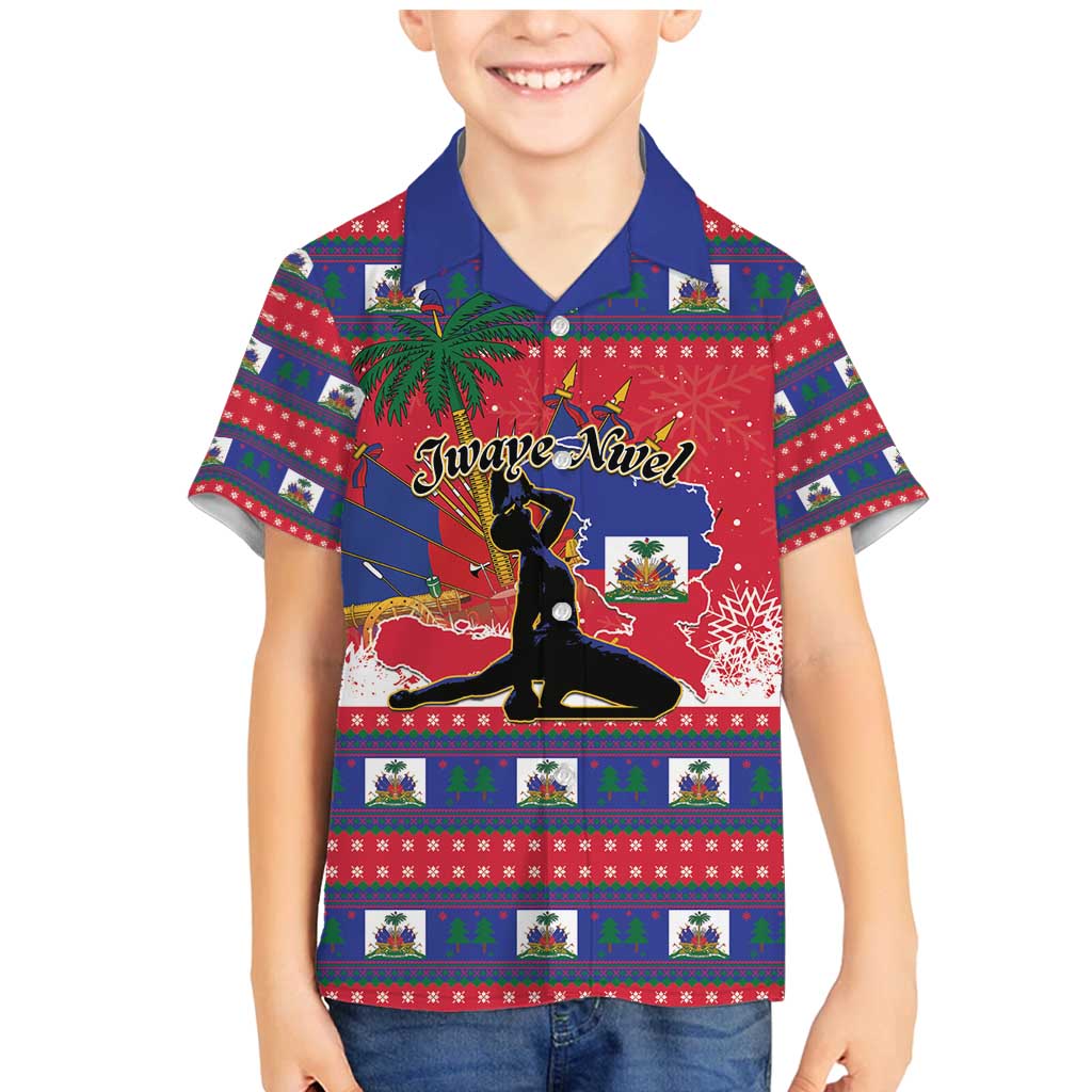 Personalized Ayiti Jwaye Nwel Family Matching Mermaid Dress and Hawaiian Shirt Haiti Merry Christmas - Wonder Print Shop