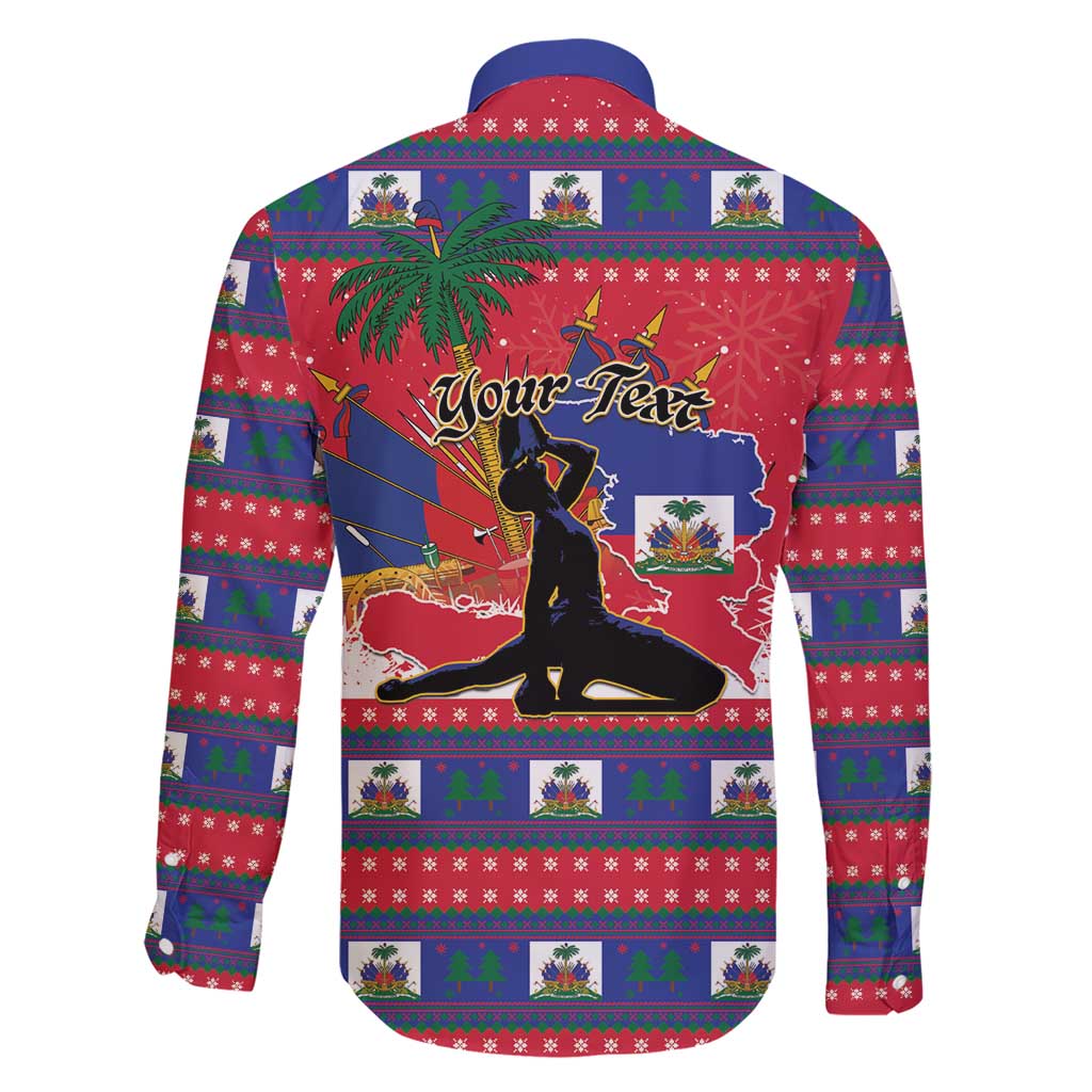 Personalized Ayiti Jwaye Nwel Family Matching Short Sleeve Bodycon Dress and Hawaiian Shirt Haiti Merry Christmas - Wonder Print Shop