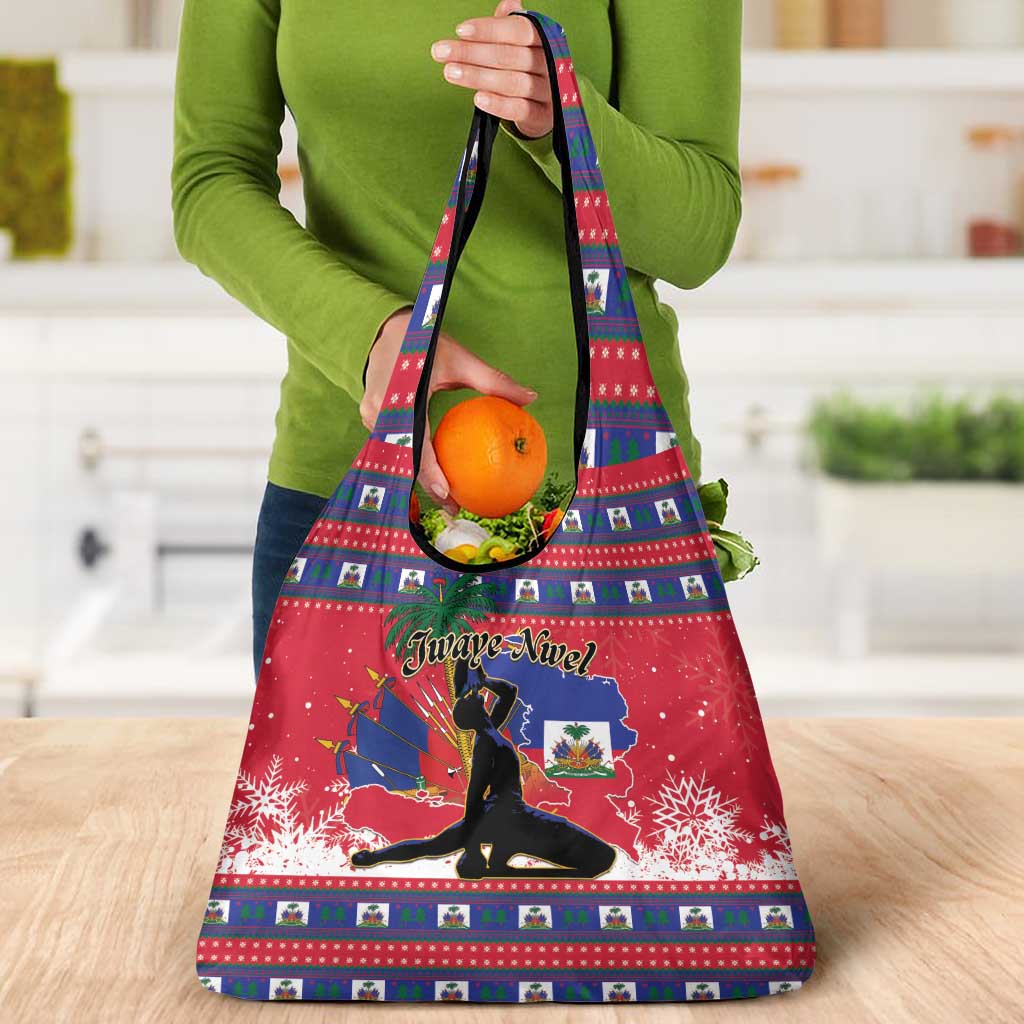 Ayiti Jwaye Nwel Grocery Bag Haiti Merry Christmas - Wonder Print Shop
