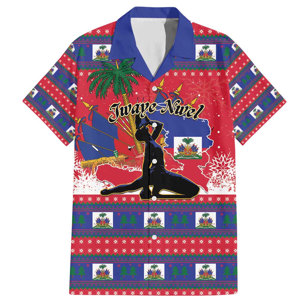 Personalized Ayiti Jwaye Nwel Hawaiian Shirt Haiti Merry Christmas - Wonder Print Shop