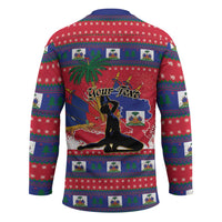Personalized Ayiti Jwaye Nwel Hockey Jersey Haiti Merry Christmas - Wonder Print Shop
