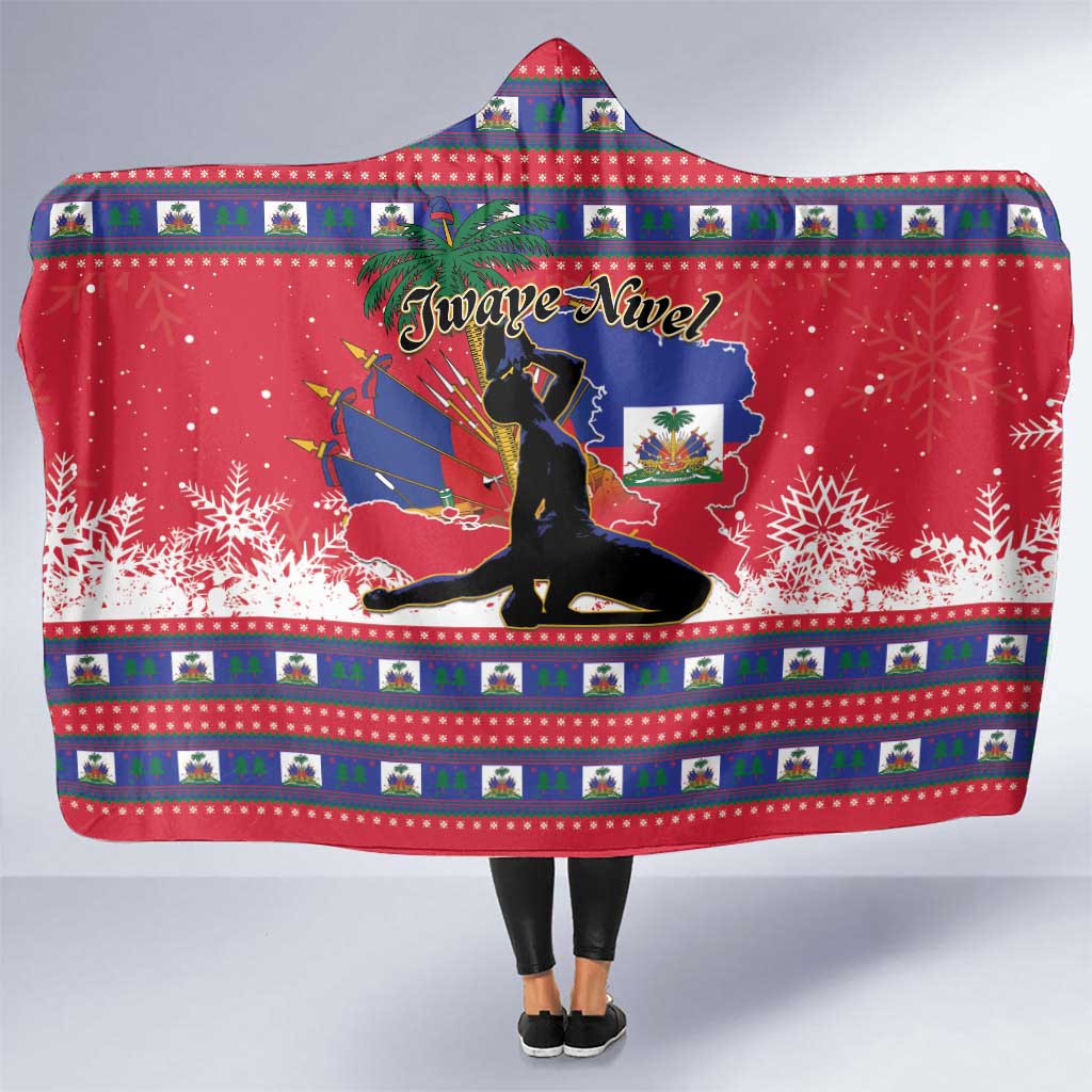 Ayiti Jwaye Nwel Hooded Blanket Haiti Merry Christmas - Wonder Print Shop