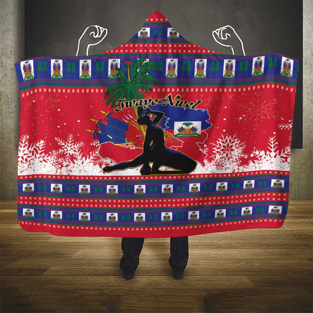 Ayiti Jwaye Nwel Hooded Blanket Haiti Merry Christmas - Wonder Print Shop
