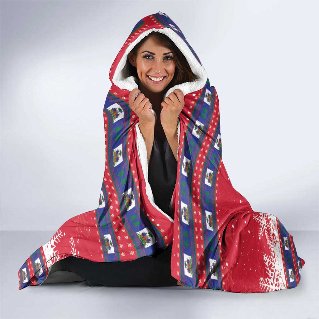 Ayiti Jwaye Nwel Hooded Blanket Haiti Merry Christmas - Wonder Print Shop