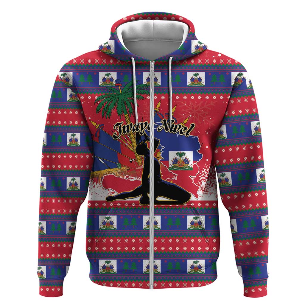 Personalized Ayiti Jwaye Nwel Hoodie Haiti Merry Christmas - Wonder Print Shop