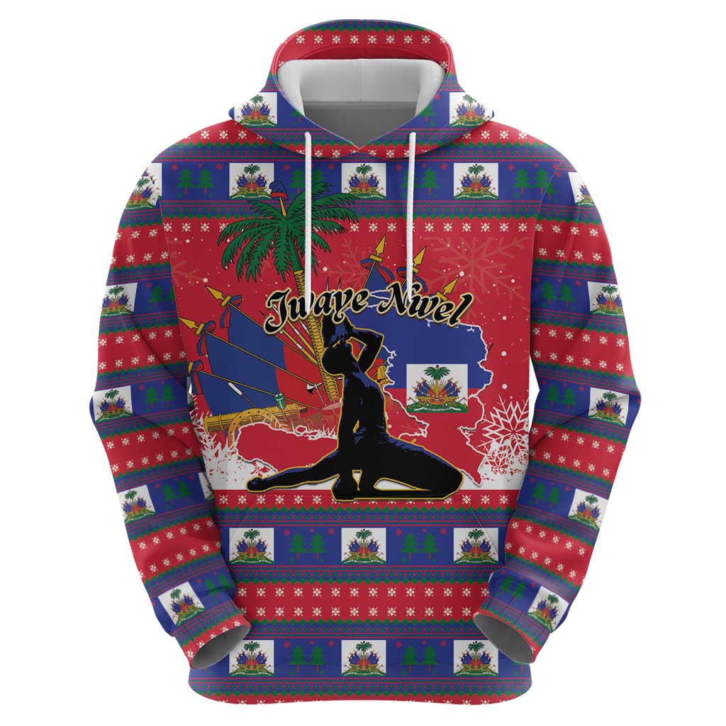Personalized Ayiti Jwaye Nwel Hoodie Haiti Merry Christmas - Wonder Print Shop