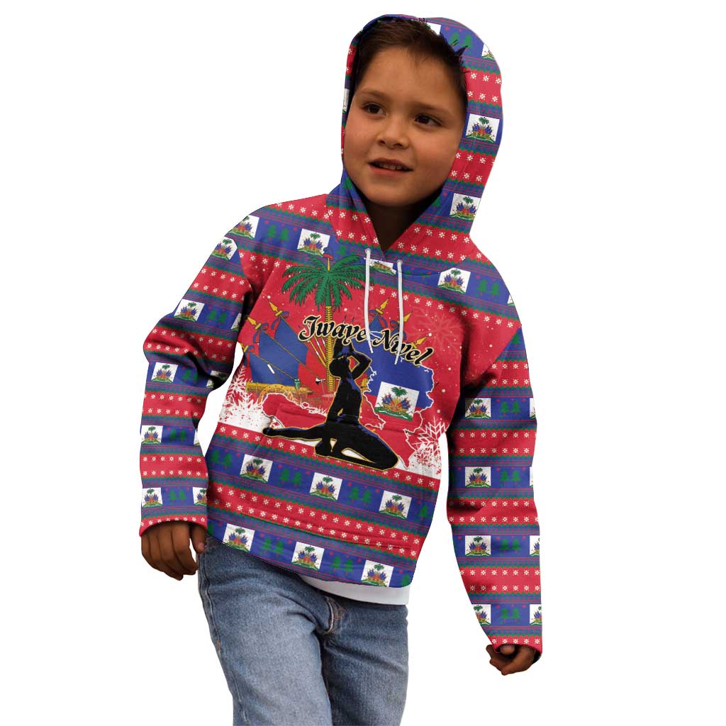 Personalized Ayiti Jwaye Nwel Kid Hoodie Haiti Merry Christmas - Wonder Print Shop
