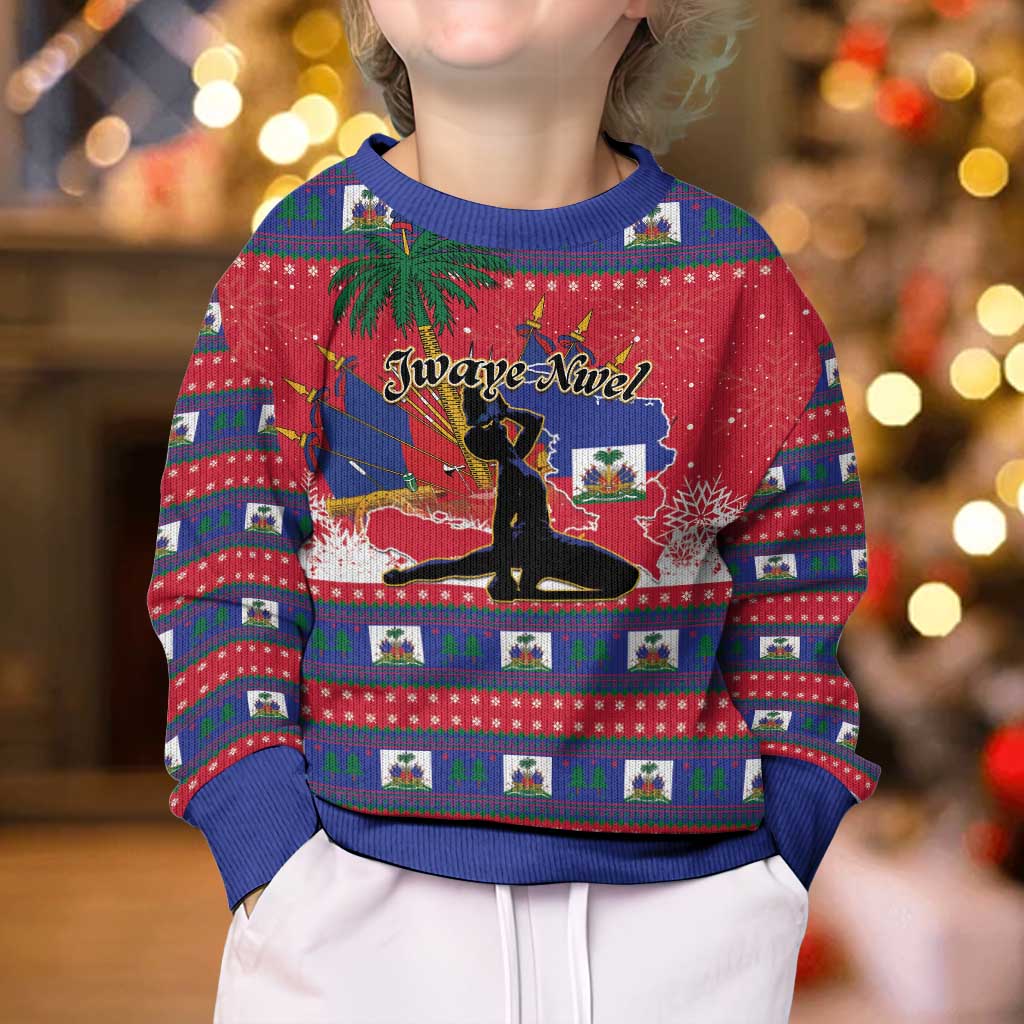 Ayiti Jwaye Nwel Kid Ugly Christmas Sweater Haiti Merry Christmas - Wonder Print Shop