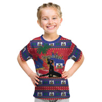 Personalized Ayiti Jwaye Nwel Kid T Shirt Haiti Merry Christmas - Wonder Print Shop