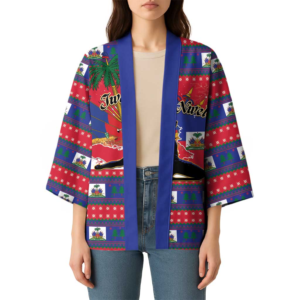 Personalized Ayiti Jwaye Nwel Kimono Haiti Merry Christmas - Wonder Print Shop