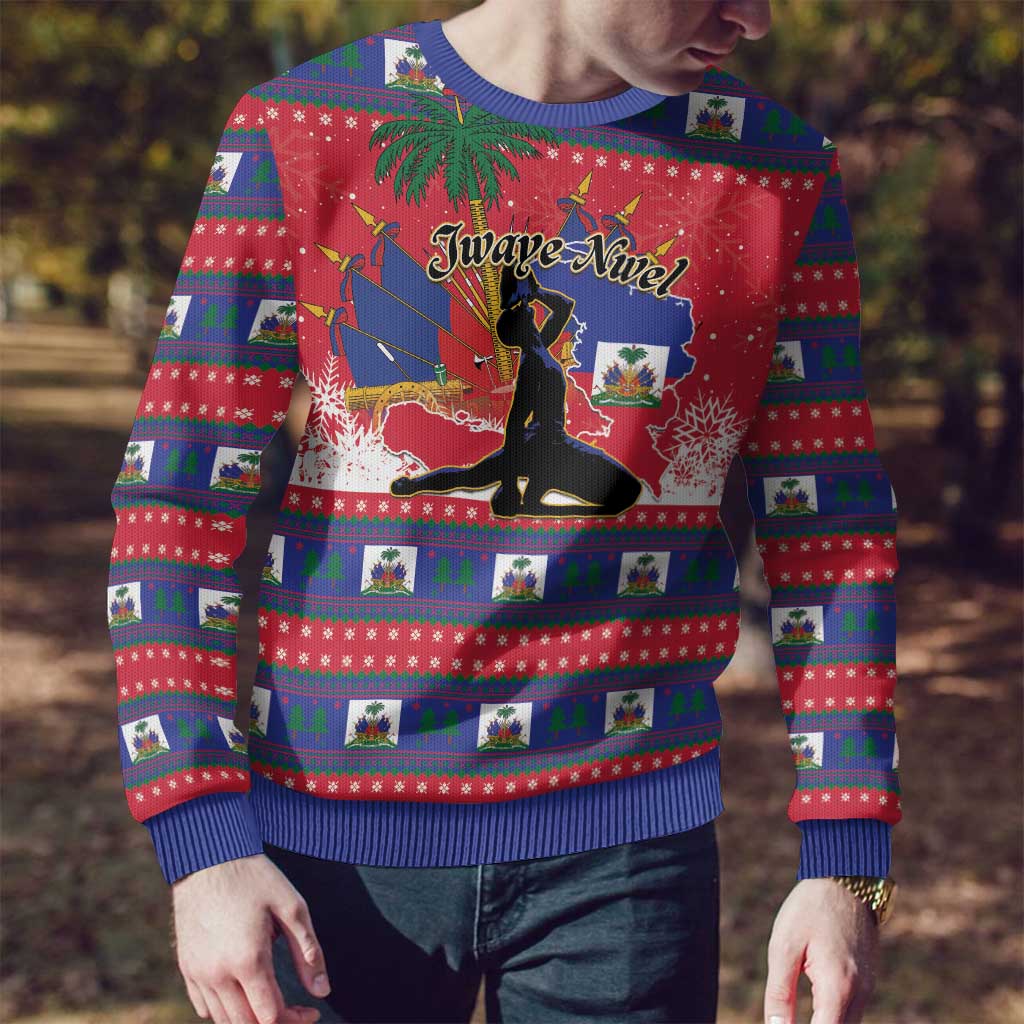 Ayiti Jwaye Nwel Ugly Christmas Sweater Haiti Merry Christmas - Wonder Print Shop