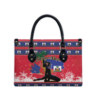 Ayiti Jwaye Nwel Leather Bag Haiti Merry Christmas - Wonder Print Shop