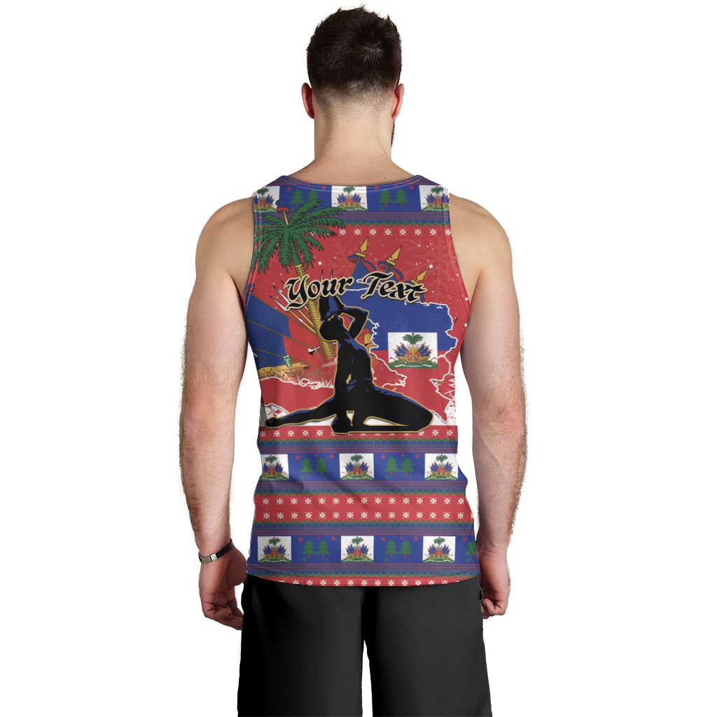 Personalized Ayiti Jwaye Nwel Men Tank Top Haiti Merry Christmas - Wonder Print Shop