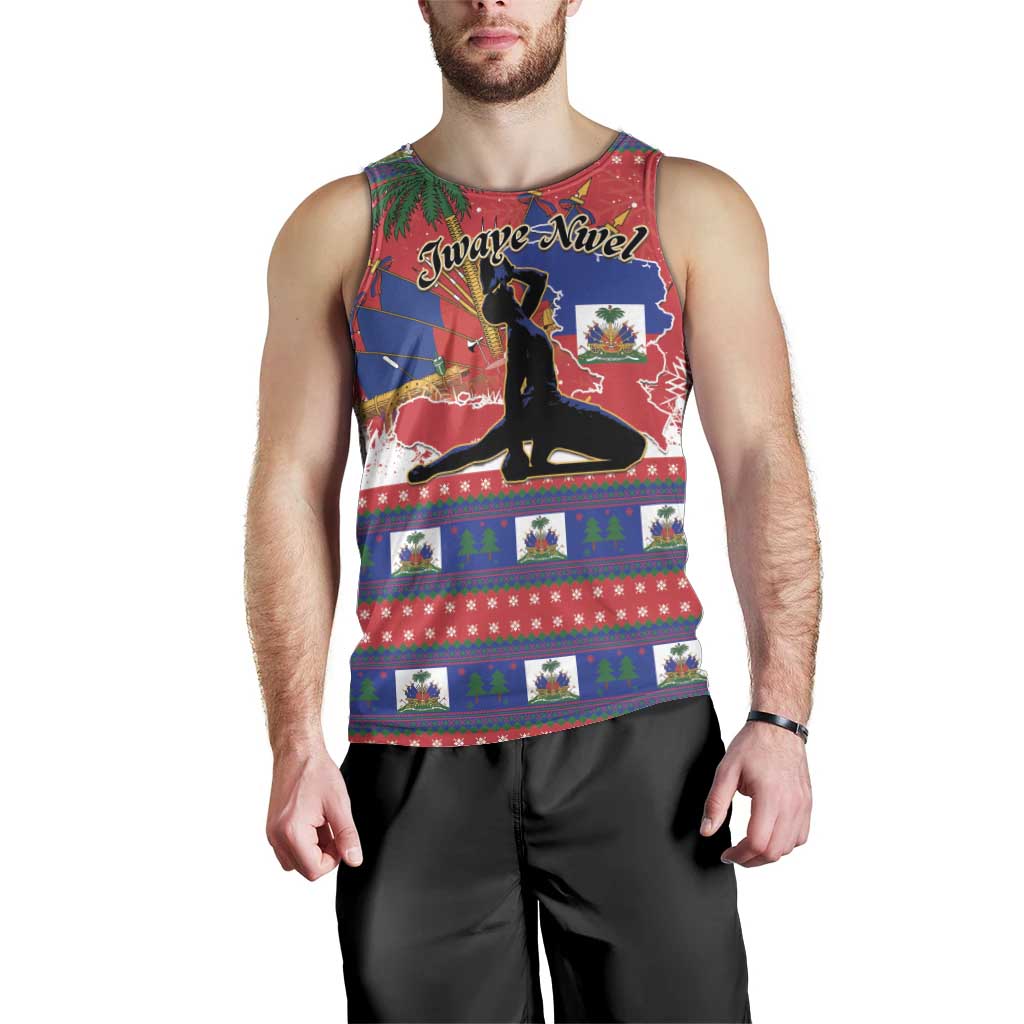Personalized Ayiti Jwaye Nwel Men Tank Top Haiti Merry Christmas - Wonder Print Shop