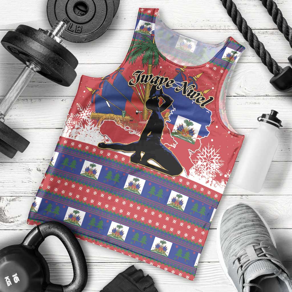 Personalized Ayiti Jwaye Nwel Men Tank Top Haiti Merry Christmas - Wonder Print Shop