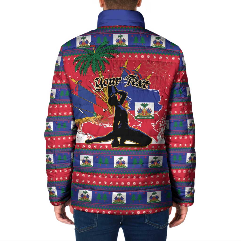 Personalized Ayiti Jwaye Nwel Padded Jacket Haiti Merry Christmas - Wonder Print Shop