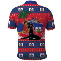 Personalized Ayiti Jwaye Nwel Polo Shirt Haiti Merry Christmas - Wonder Print Shop