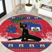 Ayiti Jwaye Nwel Round Carpet Haiti Merry Christmas - Wonder Print Shop