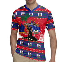Personalized Ayiti Jwaye Nwel Rugby Jersey Haiti Merry Christmas - Wonder Print Shop