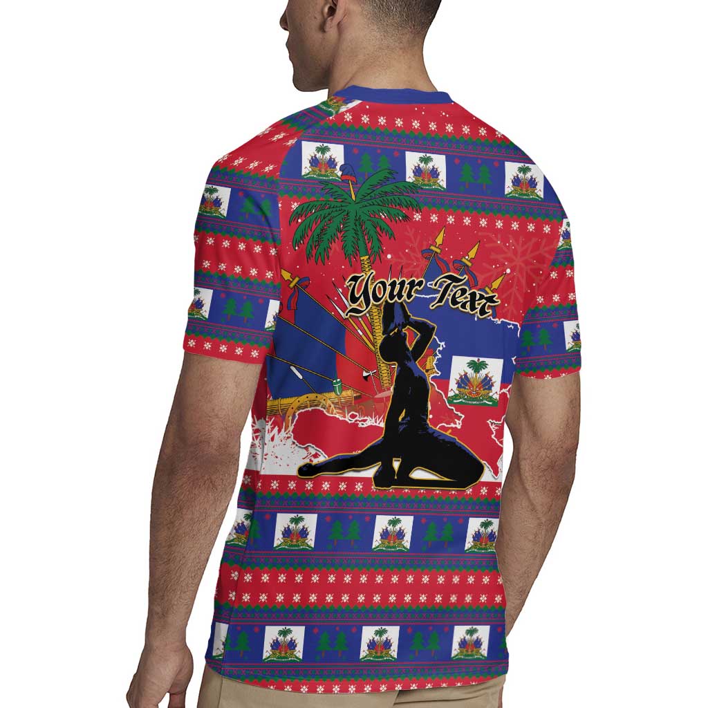 Personalized Ayiti Jwaye Nwel Rugby Jersey Haiti Merry Christmas - Wonder Print Shop