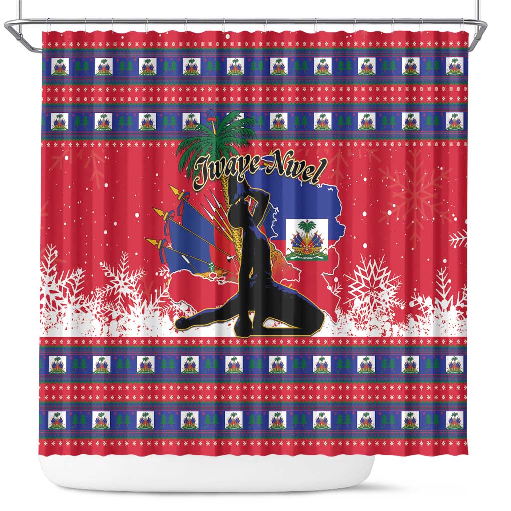 Ayiti Jwaye Nwel Shower Curtain Haiti Merry Christmas - Wonder Print Shop