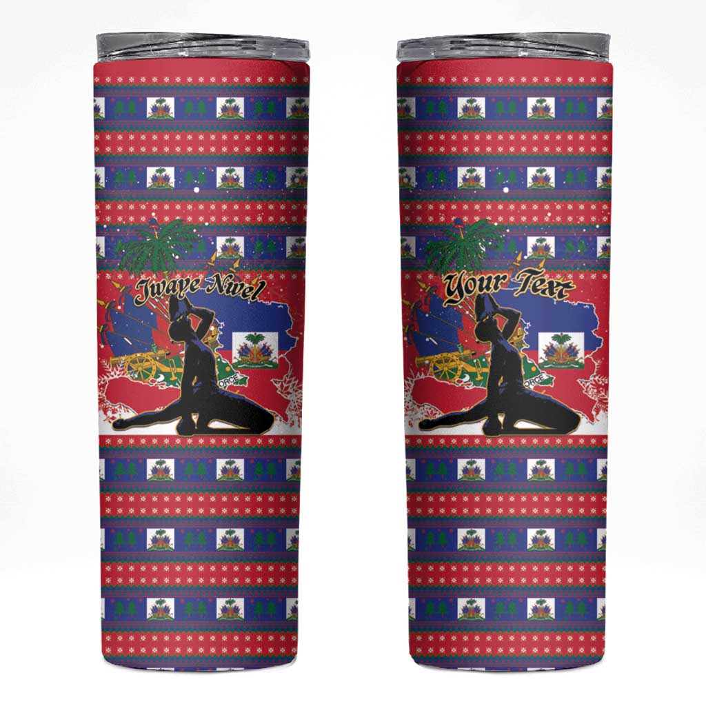 Personalized Ayiti Jwaye Nwel Skinny Tumbler Haiti Merry Christmas - Wonder Print Shop
