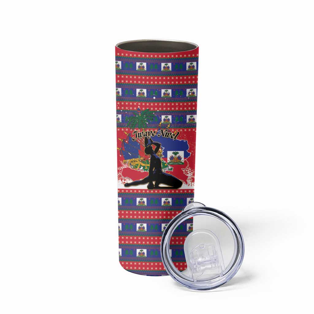 Personalized Ayiti Jwaye Nwel Skinny Tumbler Haiti Merry Christmas - Wonder Print Shop