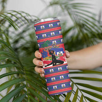 Personalized Ayiti Jwaye Nwel Skinny Tumbler Haiti Merry Christmas - Wonder Print Shop