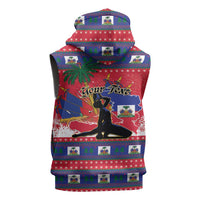 Personalized Ayiti Jwaye Nwel Sleeveless Hoodie Haiti Merry Christmas - Wonder Print Shop