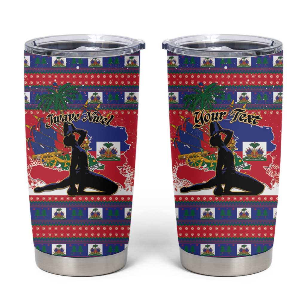 Personalized Ayiti Jwaye Nwel Tumbler Cup Haiti Merry Christmas - Wonder Print Shop
