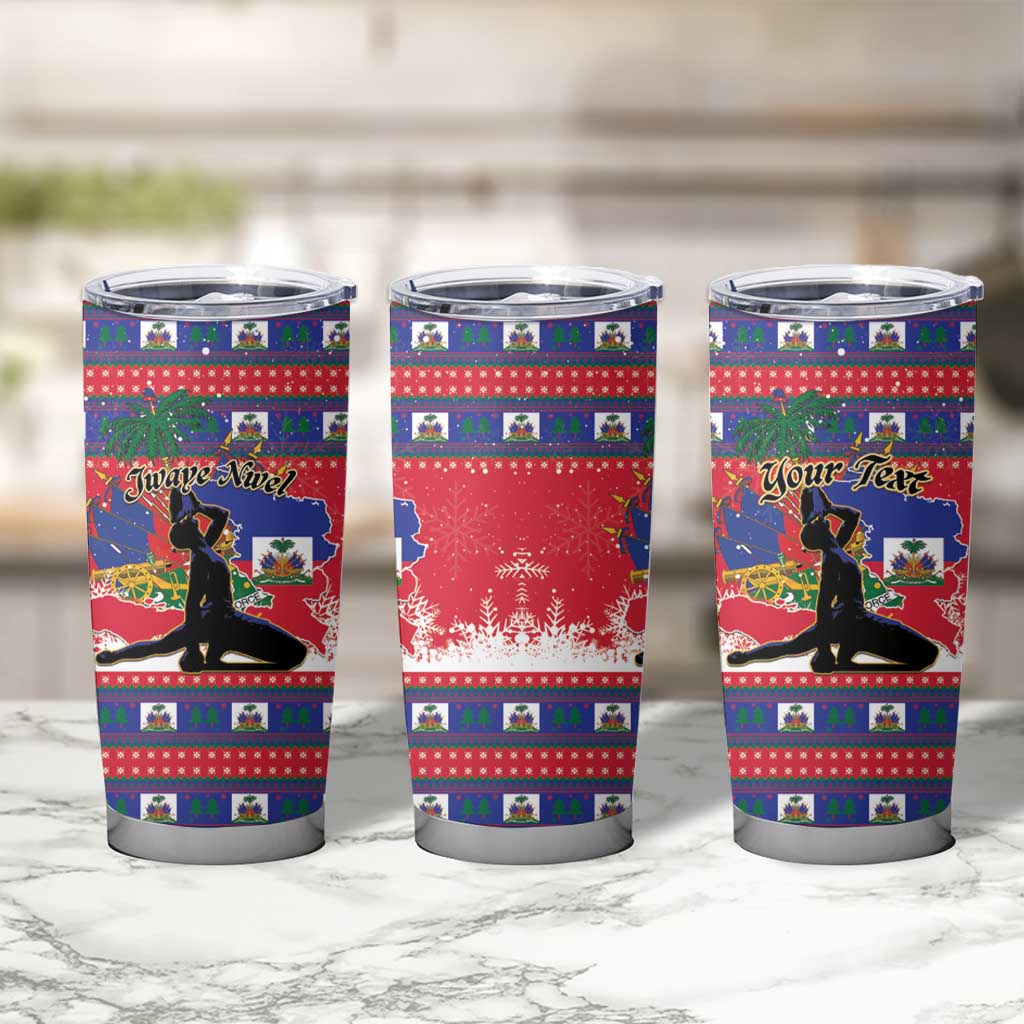 Personalized Ayiti Jwaye Nwel Tumbler Cup Haiti Merry Christmas - Wonder Print Shop