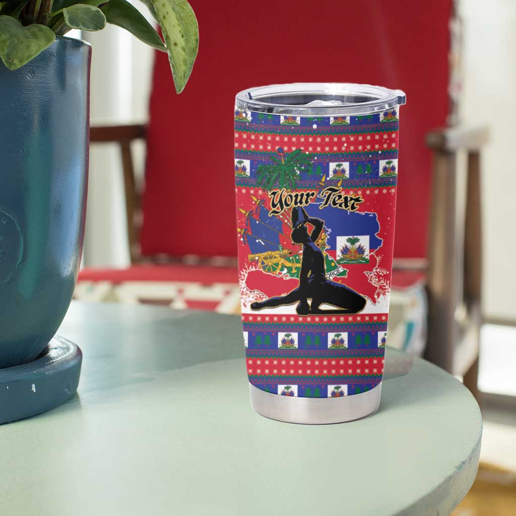 Personalized Ayiti Jwaye Nwel Tumbler Cup Haiti Merry Christmas - Wonder Print Shop