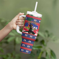Personalized Ayiti Jwaye Nwel Tumbler With Handle Haiti Merry Christmas - Wonder Print Shop
