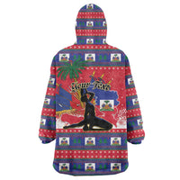 Personalized Ayiti Jwaye Nwel Wearable Blanket Hoodie Haiti Merry Christmas - Wonder Print Shop