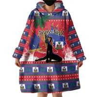 Personalized Ayiti Jwaye Nwel Wearable Blanket Hoodie Haiti Merry Christmas - Wonder Print Shop