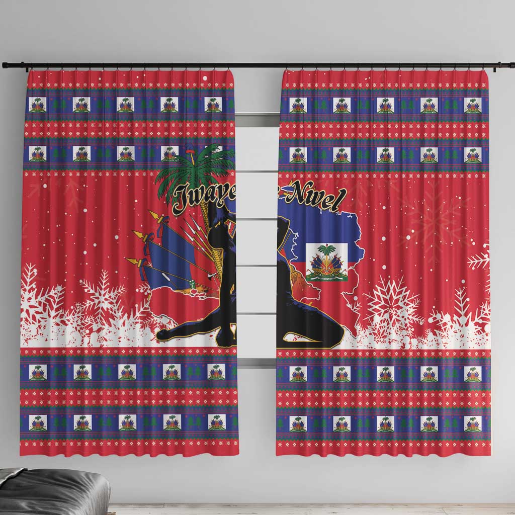 Ayiti Jwaye Nwel Window Curtain Haiti Merry Christmas - Wonder Print Shop