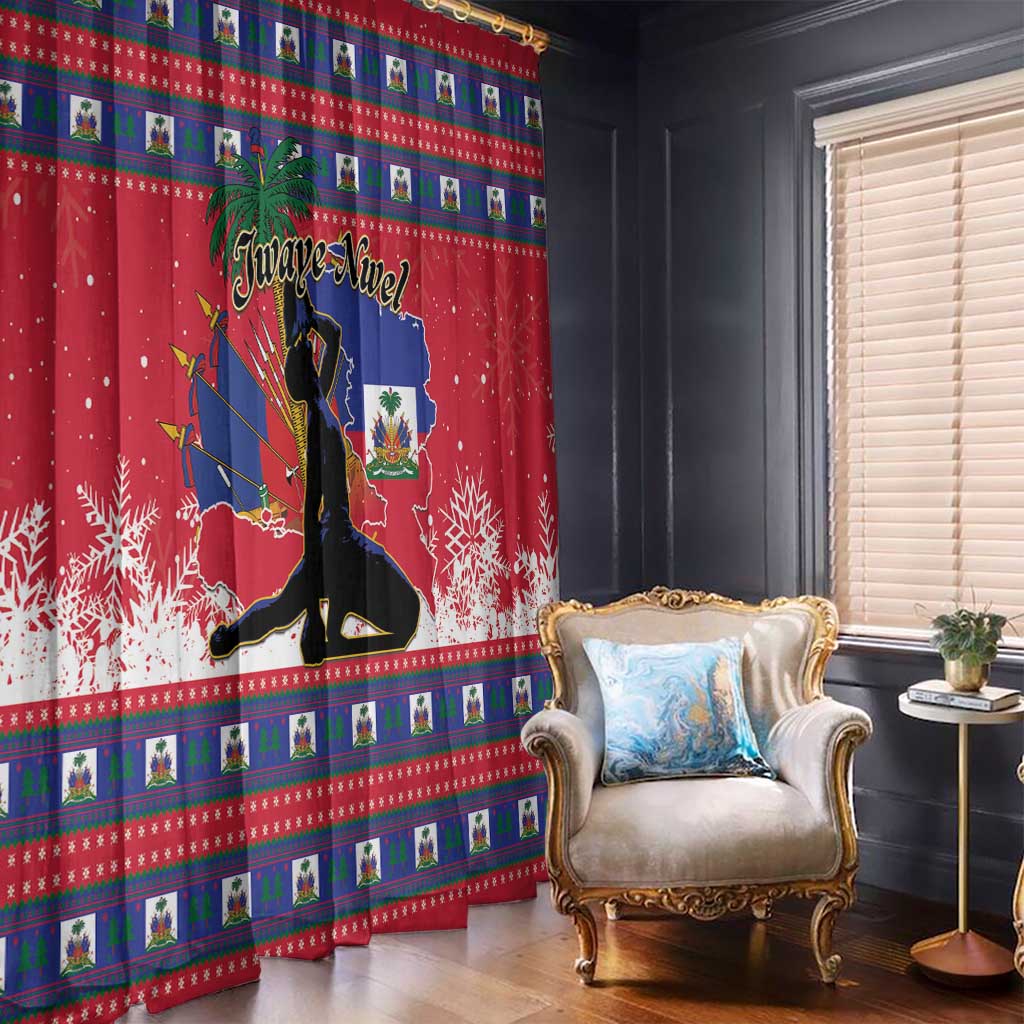 Ayiti Jwaye Nwel Window Curtain Haiti Merry Christmas - Wonder Print Shop