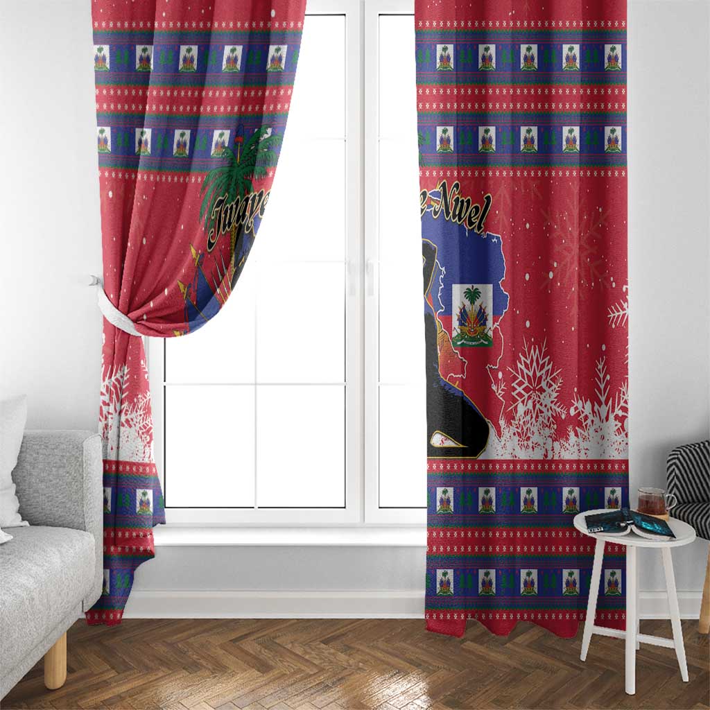 Ayiti Jwaye Nwel Window Curtain Haiti Merry Christmas - Wonder Print Shop