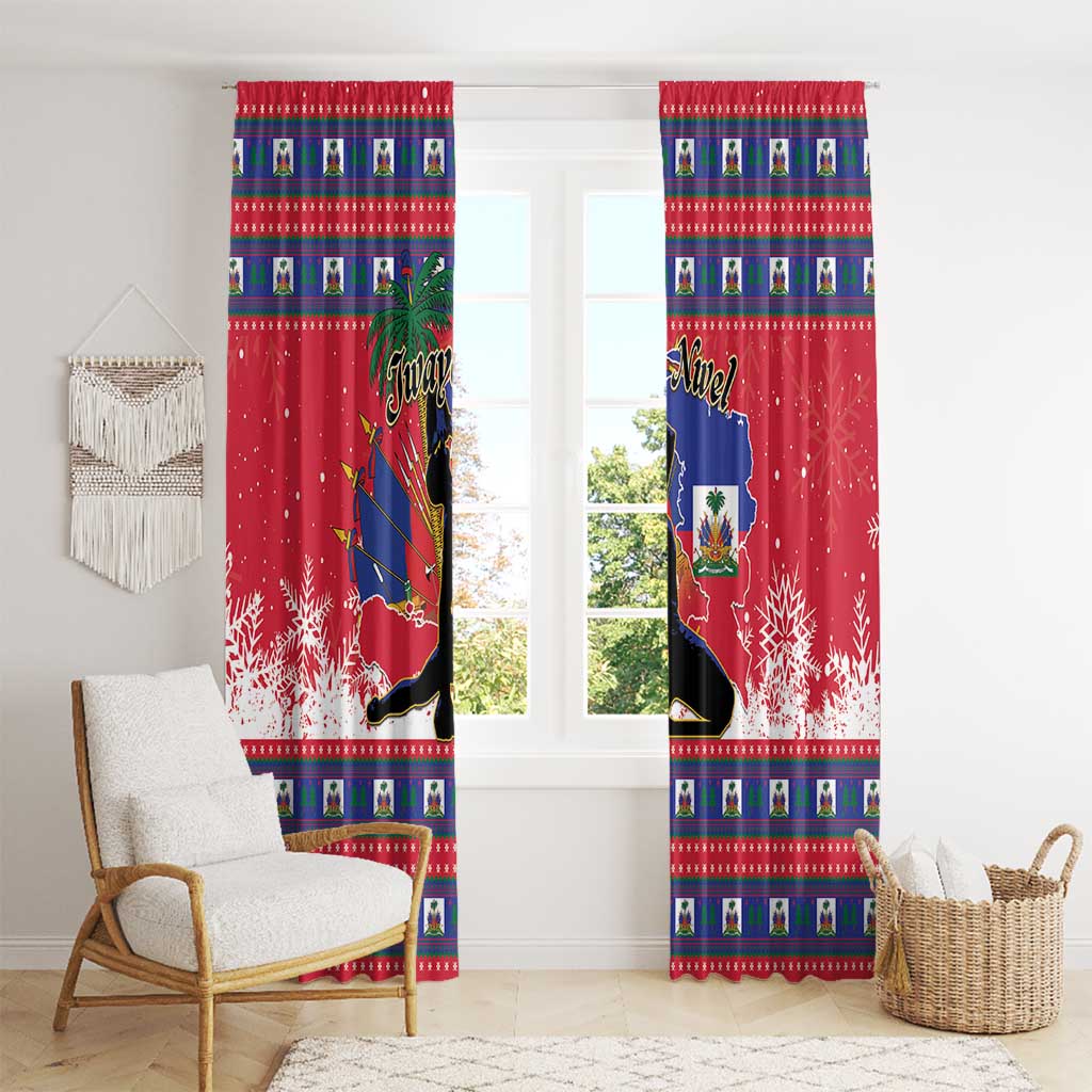 Ayiti Jwaye Nwel Window Curtain Haiti Merry Christmas - Wonder Print Shop