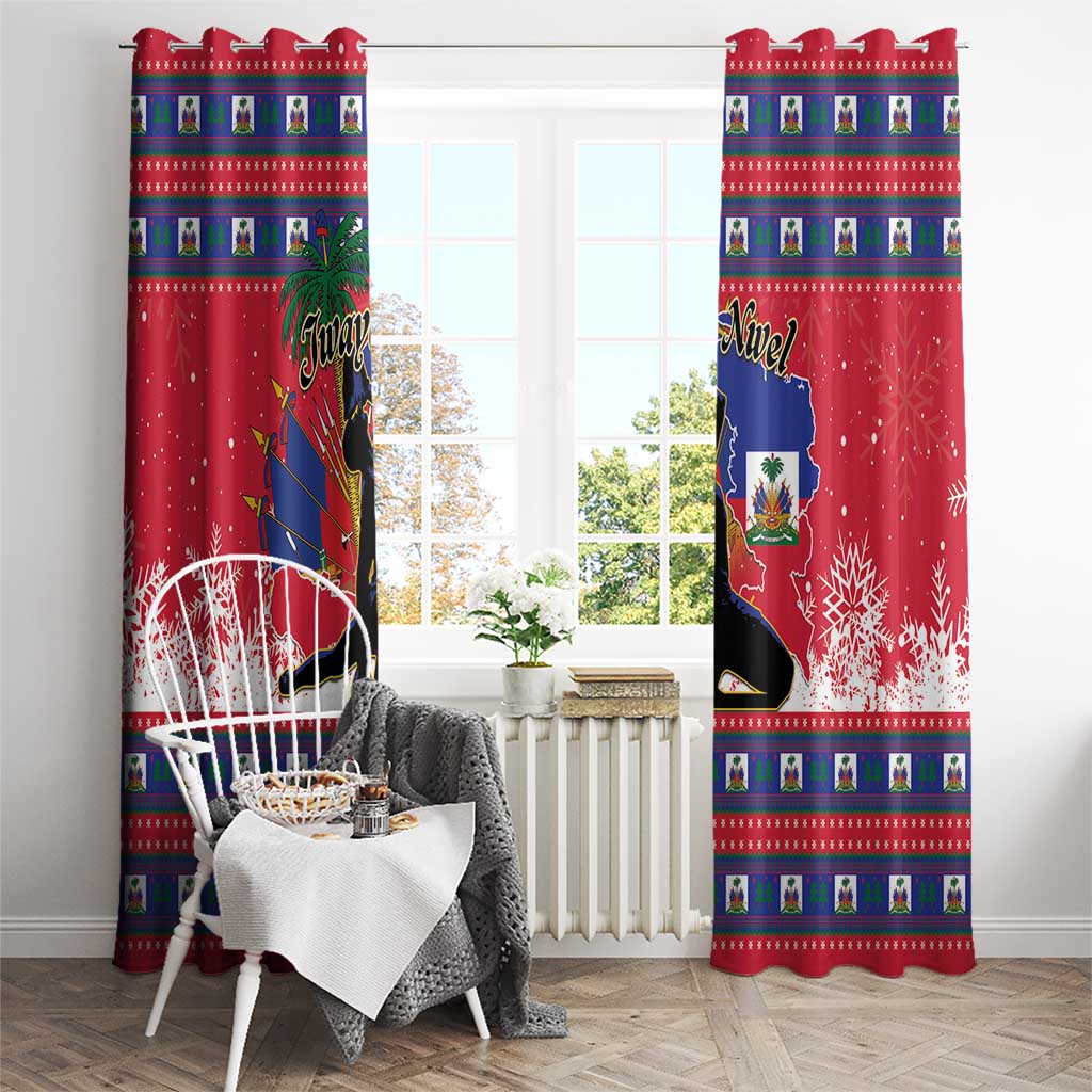 Ayiti Jwaye Nwel Window Curtain Haiti Merry Christmas - Wonder Print Shop