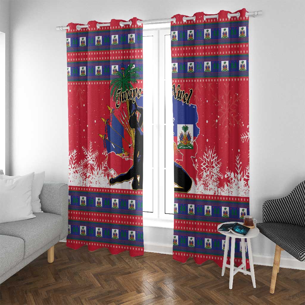 Ayiti Jwaye Nwel Window Curtain Haiti Merry Christmas - Wonder Print Shop