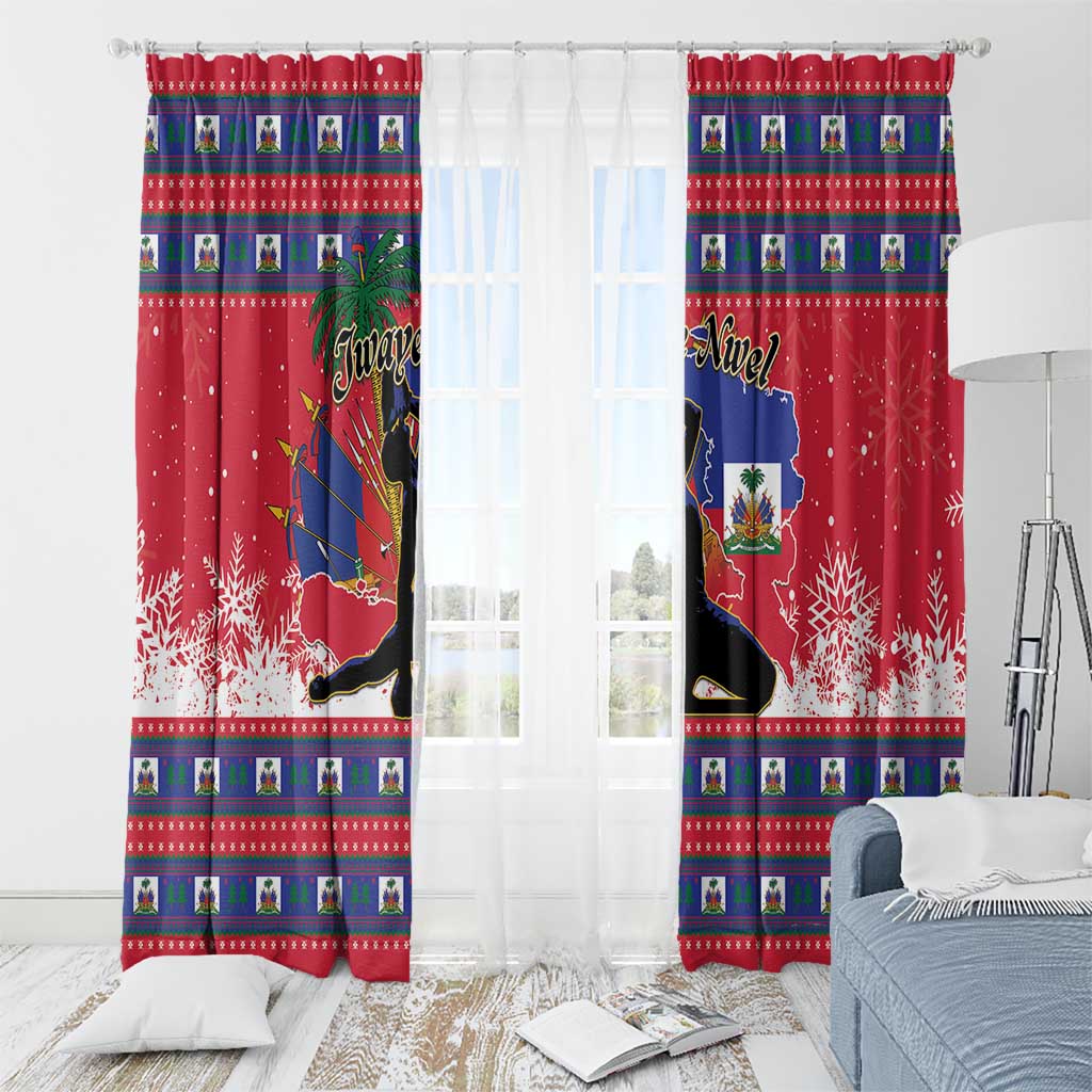 Ayiti Jwaye Nwel Window Curtain Haiti Merry Christmas - Wonder Print Shop